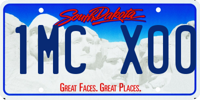 SD license plate 1MCX00