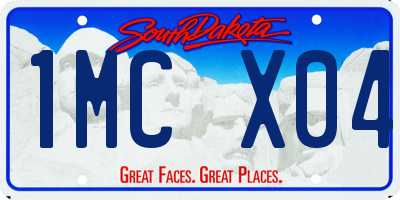 SD license plate 1MCX04