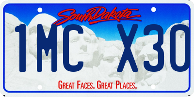 SD license plate 1MCX30