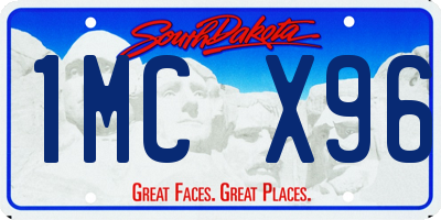 SD license plate 1MCX96