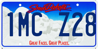 SD license plate 1MCZ28