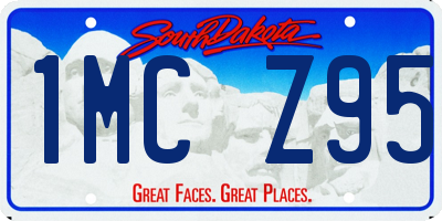 SD license plate 1MCZ95
