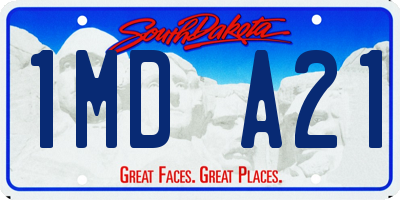 SD license plate 1MDA21