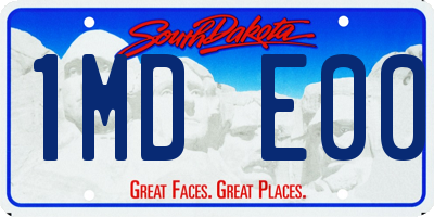 SD license plate 1MDE00