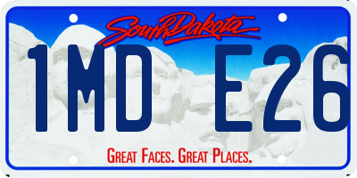 SD license plate 1MDE26