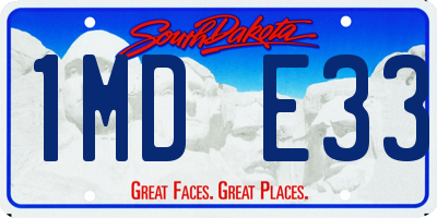 SD license plate 1MDE33