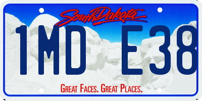 SD license plate 1MDE38