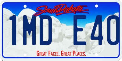 SD license plate 1MDE40