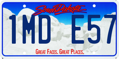 SD license plate 1MDE57