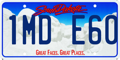 SD license plate 1MDE60