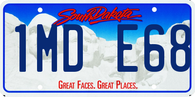 SD license plate 1MDE68