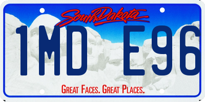 SD license plate 1MDE96
