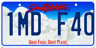 SD license plate 1MDF40