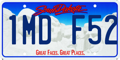 SD license plate 1MDF52