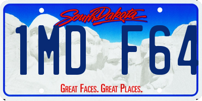 SD license plate 1MDF64