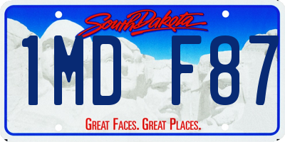 SD license plate 1MDF87