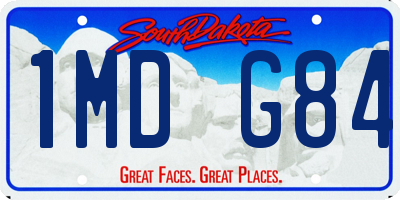 SD license plate 1MDG84