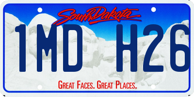 SD license plate 1MDH26