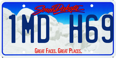 SD license plate 1MDH69