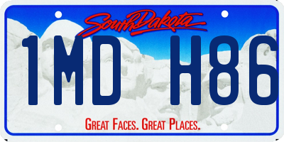 SD license plate 1MDH86