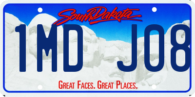 SD license plate 1MDJ08