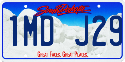 SD license plate 1MDJ29