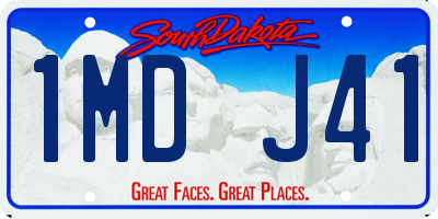 SD license plate 1MDJ41