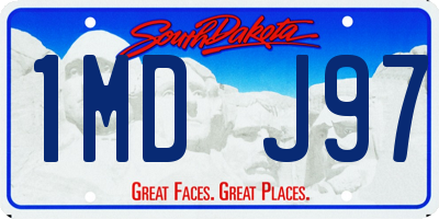 SD license plate 1MDJ97