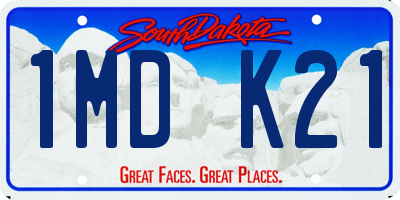 SD license plate 1MDK21