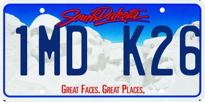 SD license plate 1MDK26
