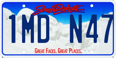 SD license plate 1MDN47