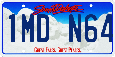 SD license plate 1MDN64