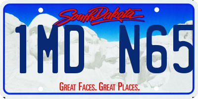 SD license plate 1MDN65