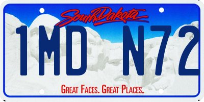 SD license plate 1MDN72