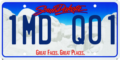 SD license plate 1MDQ01
