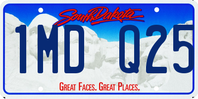 SD license plate 1MDQ25