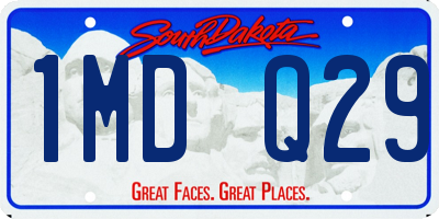 SD license plate 1MDQ29