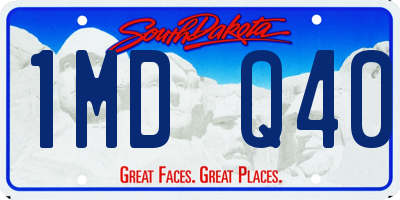 SD license plate 1MDQ40