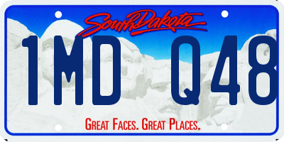 SD license plate 1MDQ48