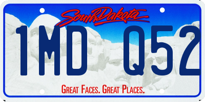 SD license plate 1MDQ52