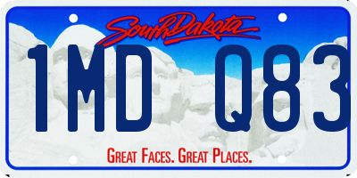 SD license plate 1MDQ83