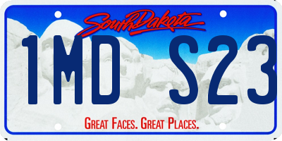 SD license plate 1MDS23