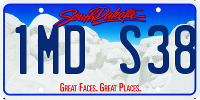 SD license plate 1MDS38