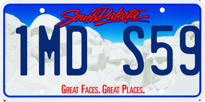 SD license plate 1MDS59