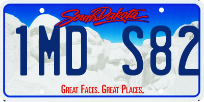 SD license plate 1MDS82