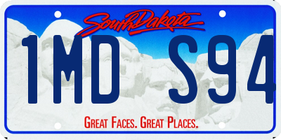 SD license plate 1MDS94