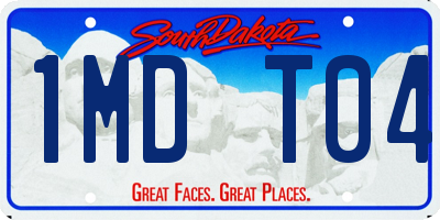 SD license plate 1MDT04