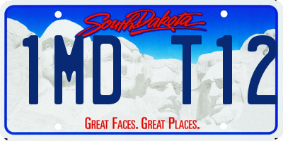 SD license plate 1MDT12
