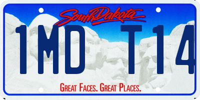 SD license plate 1MDT14