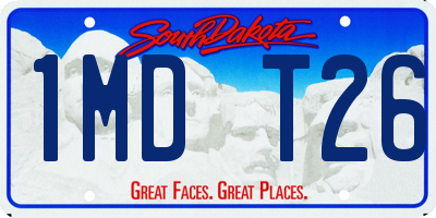 SD license plate 1MDT26